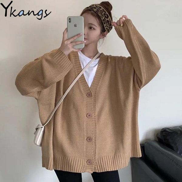 women's knits & tees v-neck solid korean single breasted cardigan sweater women high waist long sleeve knit casual harajuku loose chic, White
women's knits & tees v-neck solid korean single breasted cardigan sweater women high waist long sleeve knit casual harajuku loose chic, White