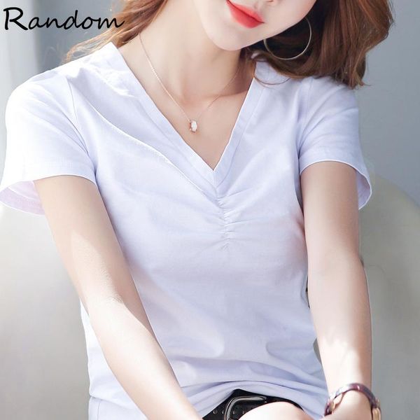 women's t-shirt camisas mujer 2021 solid v-neck crease t shirt plus size s-5xl women tee femme summer slim casual camiseta feminina, White
women's t-shirt camisas mujer 2021 solid v-neck crease t shirt plus size s-5xl women tee femme summer slim casual camiseta feminina, White