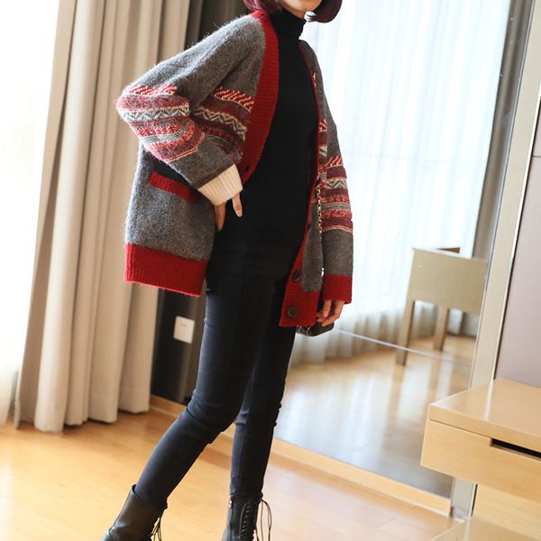 tees female knitted cardigan autumn outerwear mid-length loose long sleeve striped women's jacket winter y309 lvku, White
tees female knitted cardigan autumn outerwear mid-length loose long sleeve striped women's jacket winter y309 lvku, White