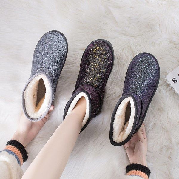 boots fashion 2021 waterproof women snow sleeve and ankle plus velvet thick sequined short, Black
boots fashion 2021 waterproof women snow sleeve and ankle plus velvet thick sequined short, Black
