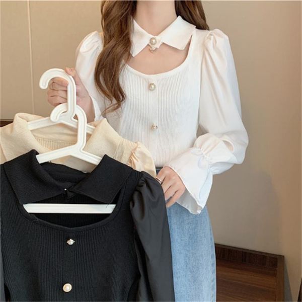 women's sweaters spring and autumn korean version of the slim slimming all-match fashion hollow horn long-sleeved sweater clothing, White;black
women's sweaters spring and autumn korean version of the slim slimming all-match fashion hollow horn long-sleeved sweater clothing, White;black