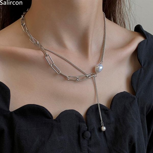 pendant necklaces 2021 trend punk silver color stainless steel chain choker necklace for women men tassel round hiphop jewelry
pendant necklaces 2021 trend punk silver color stainless steel chain choker necklace for women men tassel round hiphop jewelry
