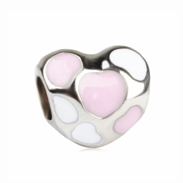 1pcs cute pink heart pendant diy beads adapting to original pandora charm bracelet ladies jewelry making gifts, Silver
1pcs cute pink heart pendant diy beads adapting to original pandora charm bracelet ladies jewelry making gifts, Silver