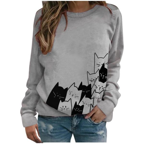 women's blouses & shirts 2021 womens cat butterfly print long-sleeved sweatshirt blouse casual pullover s-4xl women scriptor summo, White
women's blouses & shirts 2021 womens cat butterfly print long-sleeved sweatshirt blouse casual pullover s-4xl women scriptor summo, White