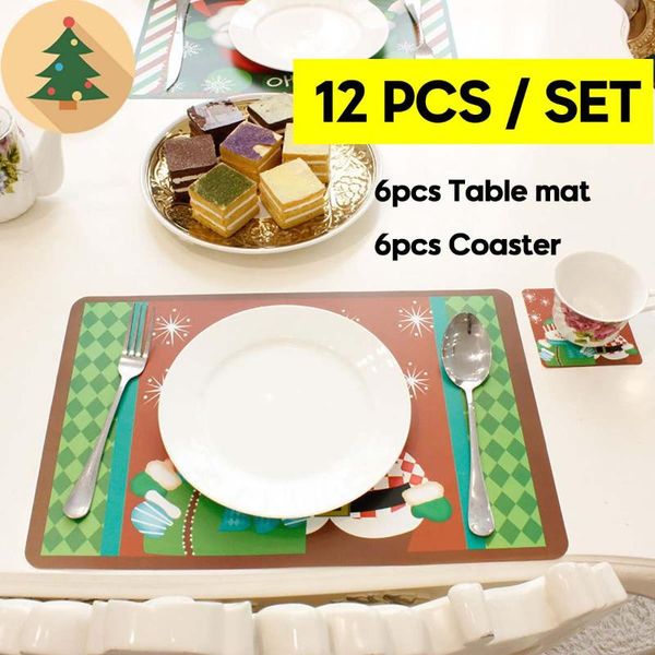 mats & pads christmas placemat for dining table pvc teacup pad cup mat non-slip insulation kitchen 12pcs
mats & pads christmas placemat for dining table pvc teacup pad cup mat non-slip insulation kitchen 12pcs