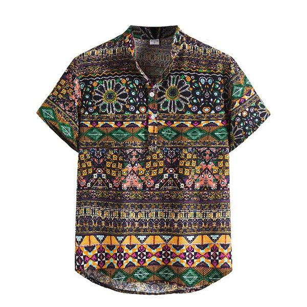men's casual shirts vintage for men vacation hawaiian shirt print stand collar summer camisa masculina clothing, White;black
men's casual shirts vintage for men vacation hawaiian shirt print stand collar summer camisa masculina clothing, White;black