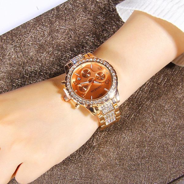 wristwatches fashion luxury diamond rose gold women watches female quartz wrist watch clock ladies waterproof, Slivery;brown
wristwatches fashion luxury diamond rose gold women watches female quartz wrist watch clock ladies waterproof, Slivery;brown