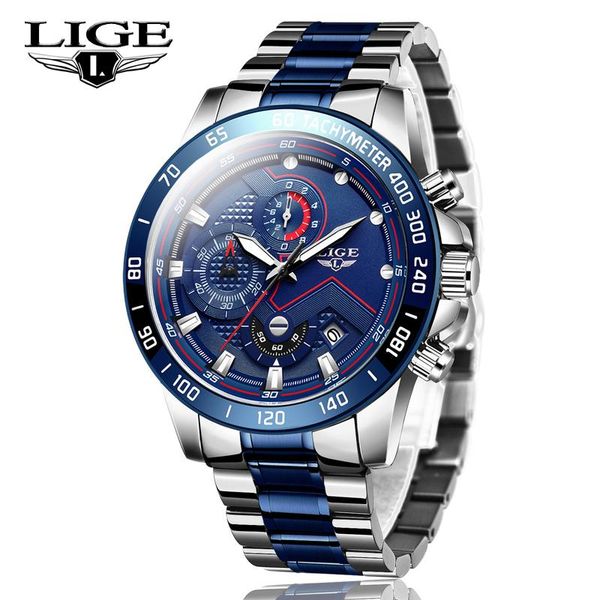 wristwatches 2021lige military watches men stainless steel band waterproof quartz wristwatch chronograph clock male fashion sports watch, Slivery;brown
wristwatches 2021lige military watches men stainless steel band waterproof quartz wristwatch chronograph clock male fashion sports watch, Slivery;brown