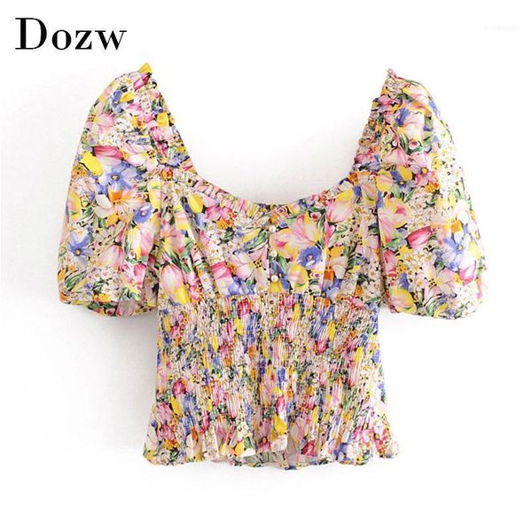 pearl floral print blouse puff short sleeve fashion shirt women backless elastic waist stylish ladies summer blusas1, White
pearl floral print blouse puff short sleeve fashion shirt women backless elastic waist stylish ladies summer blusas1, White