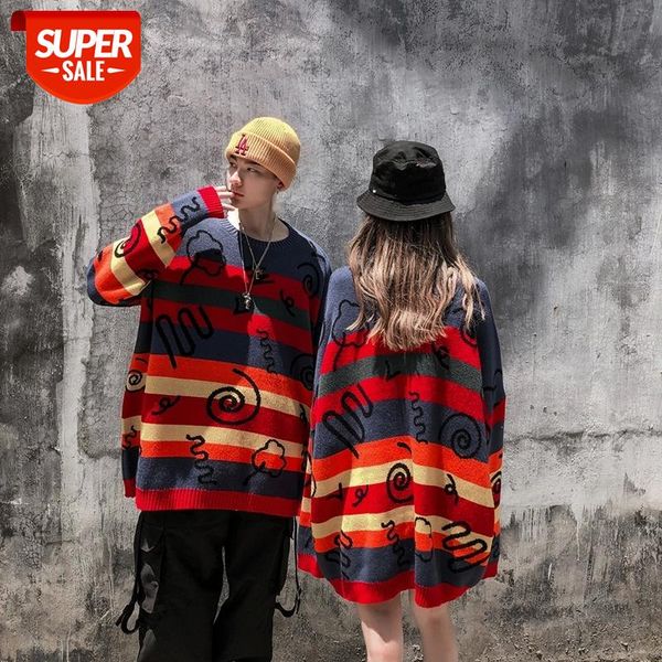 color block striped graffiti pullover sweater oversize men and women round neck hip hop knit sweaters streetwear baggy #ki2b, White;black
color block striped graffiti pullover sweater oversize men and women round neck hip hop knit sweaters streetwear baggy #ki2b, White;black