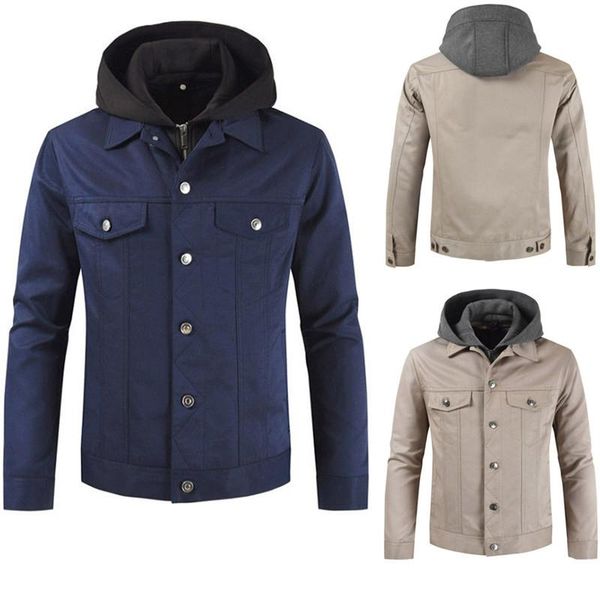 men's vests 21 style autumn and winter single-breasted hooded washed cotton jacket with detachable collar fashionable coat, Black;white
men's vests 21 style autumn and winter single-breasted hooded washed cotton jacket with detachable collar fashionable coat, Black;white