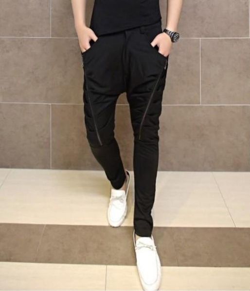 men's clothing gd hair stylist fashion baggy pleated double zipper alternative casual harem pants 27-46, Black
men's clothing gd hair stylist fashion baggy pleated double zipper alternative casual harem pants 27-46, Black