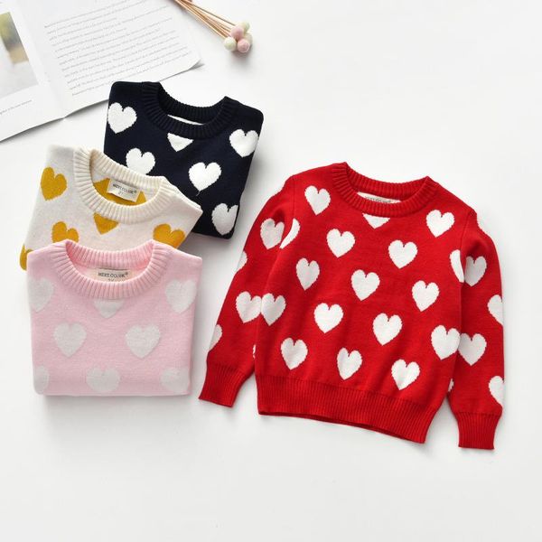 pullover autumn winter kids girls children's clothes sweaters baby loving heart long sleeve knit sweater, Blue
pullover autumn winter kids girls children's clothes sweaters baby loving heart long sleeve knit sweater, Blue