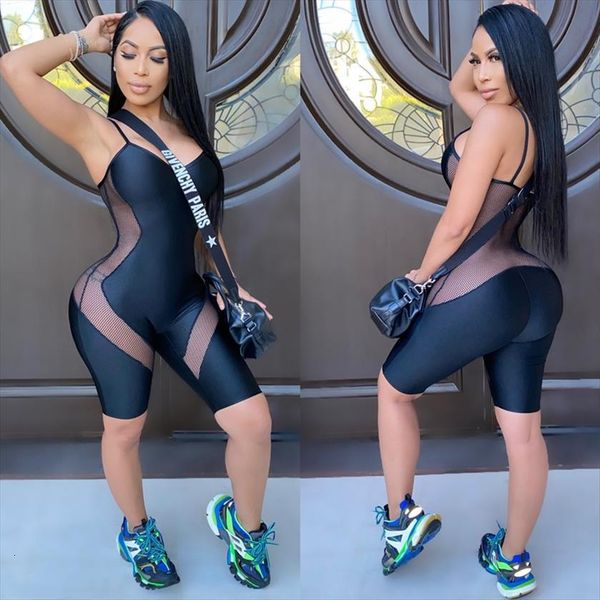 sporty sheer mesh insert womens romper plus size one piece shorts jumpsuits for women dropshipping d42 bh16, Black;white
sporty sheer mesh insert womens romper plus size one piece shorts jumpsuits for women dropshipping d42 bh16, Black;white