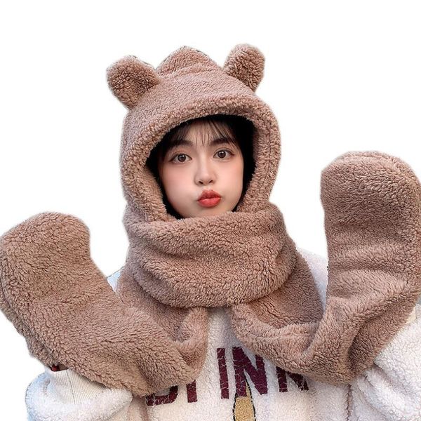 hats, scarves & gloves sets bear ear beanie hat scarf set winter women cap warm lamb plush girl pockets hats long hooded srarves with mitten, Blue;gray
hats, scarves & gloves sets bear ear beanie hat scarf set winter women cap warm lamb plush girl pockets hats long hooded srarves with mitten, Blue;gray
