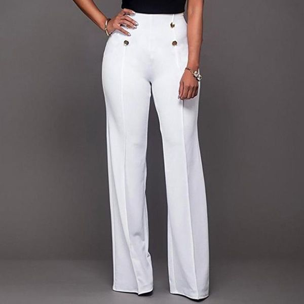 women's pants & capris wide trousers women high waisted casual solid loose legs boot cut pantalones de mujer, Black;white
women's pants & capris wide trousers women high waisted casual solid loose legs boot cut pantalones de mujer, Black;white