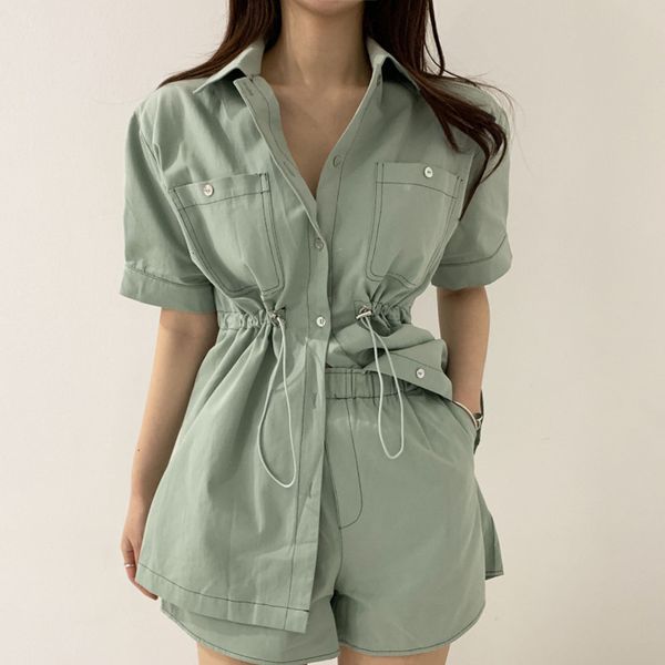tracksuits summer women two piece outfits short sleeve turn down collar single breasted drawstring blouses and high waist shorts wdo6 9447, Gray
tracksuits summer women two piece outfits short sleeve turn down collar single breasted drawstring blouses and high waist shorts wdo6 9447, Gray