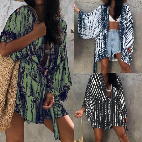 plus size summer blouse women chiffon shawl printing kimono cardigan loose casual beachwear cover up sun protection women's swimwear, White;black
plus size summer blouse women chiffon shawl printing kimono cardigan loose casual beachwear cover up sun protection women's swimwear, White;black