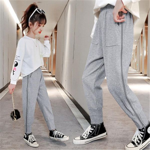girls sweatpant 2021 spring teen kids pants elastic mid-waist casual sport gray black school fashion trousers, Blue
girls sweatpant 2021 spring teen kids pants elastic mid-waist casual sport gray black school fashion trousers, Blue