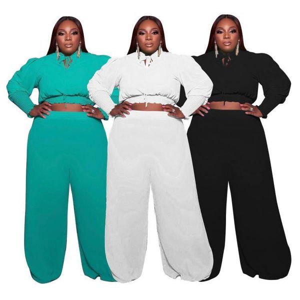 plus size tracksuits autumn winter two piece club outfits long sleeve crop + wide leg pants elegant 2 matching set 4xl 5xl, Black
plus size tracksuits autumn winter two piece club outfits long sleeve crop + wide leg pants elegant 2 matching set 4xl 5xl, Black