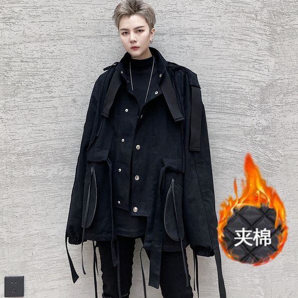 autumn winter men's dark heavy industry function wind hip hop performance fashion cotton et w195 p155, Black;brown
autumn winter men's dark heavy industry function wind hip hop performance fashion cotton et w195 p155, Black;brown