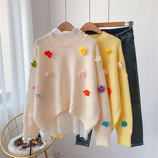 women's sweaters japanese-style manual three-dimensional flower sweater all-match small fresh pullover knitting chic shor 0756, White;black
women's sweaters japanese-style manual three-dimensional flower sweater all-match small fresh pullover knitting chic shor 0756, White;black