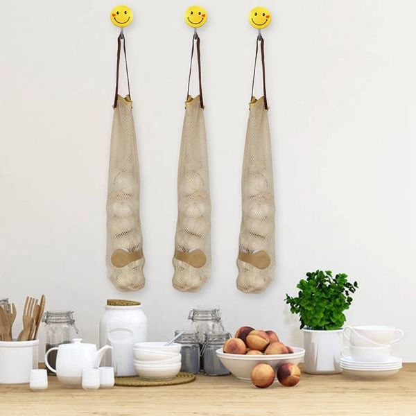 hanging baskets kitchen gadgets portable reusable garlic potato bags mesh fruit and vegetable storage accessories
hanging baskets kitchen gadgets portable reusable garlic potato bags mesh fruit and vegetable storage accessories