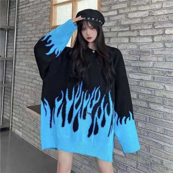 spring round neck loose sweater female flame jacquard color matching ins net red selling a077 211011, White;black
spring round neck loose sweater female flame jacquard color matching ins net red selling a077 211011, White;black