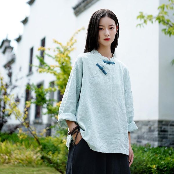 ethnic clothing ladies tang suits summer chinese national style fashion long sleeve solid color loose flax modest thin leisure t-shirts, Red
ethnic clothing ladies tang suits summer chinese national style fashion long sleeve solid color loose flax modest thin leisure t-shirts, Red