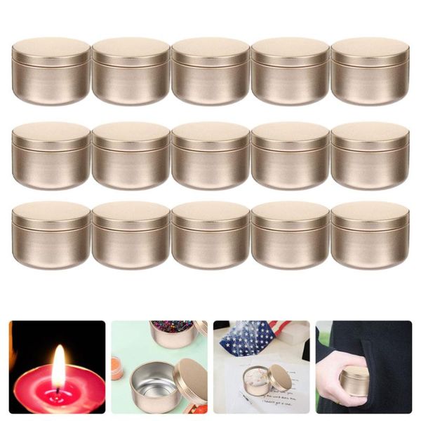 candles 24 pcs aluminum candle tins container making jars