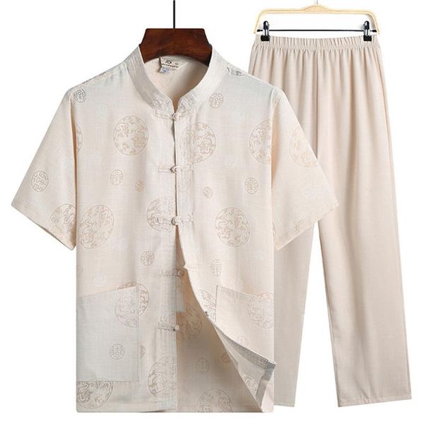 men's tracksuits traditional chinese clothing set for men tai chi uniforms linen short sleeve casual costumes hanfu male, Gray
men's tracksuits traditional chinese clothing set for men tai chi uniforms linen short sleeve casual costumes hanfu male, Gray