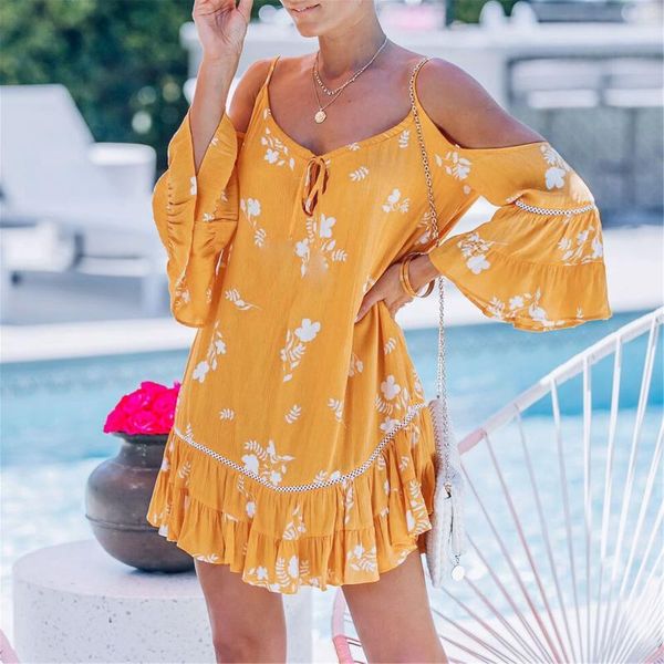 casual dresses off shoulder loose women womens yellow print simple ruffle mini dress autumn flare sleeve woman floral long-sleeve, Black;gray
casual dresses off shoulder loose women womens yellow print simple ruffle mini dress autumn flare sleeve woman floral long-sleeve, Black;gray