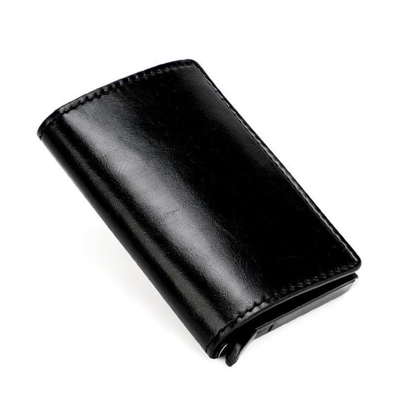 card holders casual man wallet holder hasp smart id case metal rfid aluminum box slim men and women leather, Brown;gray
card holders casual man wallet holder hasp smart id case metal rfid aluminum box slim men and women leather, Brown;gray