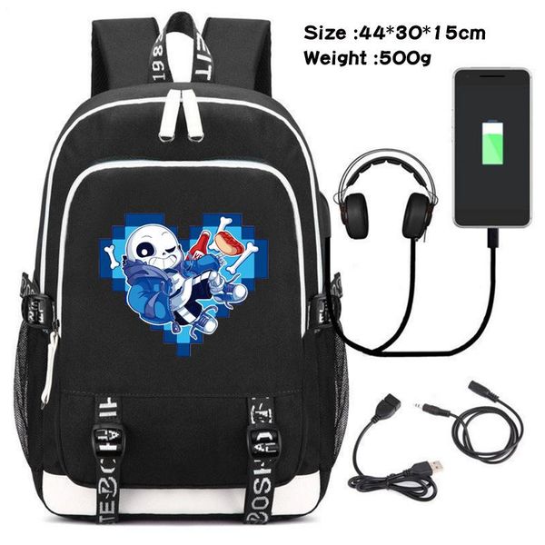 backpack game undertale sans usb charge rucksack laptravel knapsack students school bag
backpack game undertale sans usb charge rucksack laptravel knapsack students school bag