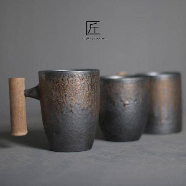 mugs japanese vintage crude ceramic coffee mug with wooden handle tumbler rust glaze milk beer teacup water home office drinkware
mugs japanese vintage crude ceramic coffee mug with wooden handle tumbler rust glaze milk beer teacup water home office drinkware