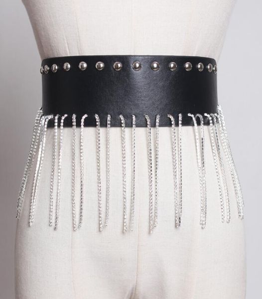 belts women's runway fashion diamonds tassel pu leather cummerbunds female dress corsets waistband decoration wide belt r1841, Black;brown
belts women's runway fashion diamonds tassel pu leather cummerbunds female dress corsets waistband decoration wide belt r1841, Black;brown
