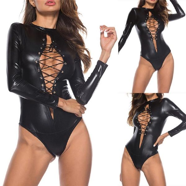 women's jumpsuits & rompers plus size 5xl women black pu leather bodysuits erotic leotard costumes lace up flexible wetlook catsuit vin, Black;white
women's jumpsuits & rompers plus size 5xl women black pu leather bodysuits erotic leotard costumes lace up flexible wetlook catsuit vin, Black;white