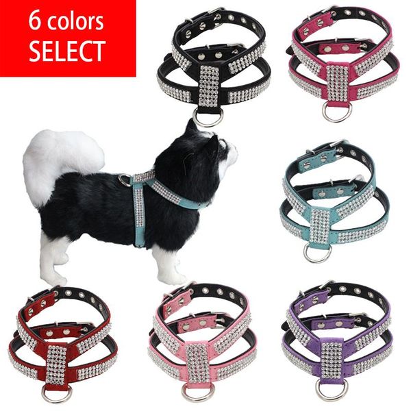 dog collars & leashes pu leather pet harness rhinestone collar adjustable chest strap crystal diamond neck belt for small dogs
dog collars & leashes pu leather pet harness rhinestone collar adjustable chest strap crystal diamond neck belt for small dogs
