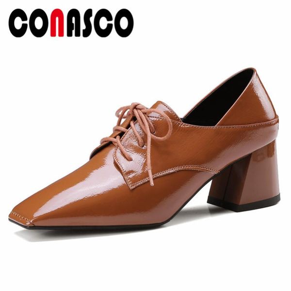 dress shoes conasco brand design basic pumps square toe cross-tied office career genuine leather spring autumn high heels woman, Black
dress shoes conasco brand design basic pumps square toe cross-tied office career genuine leather spring autumn high heels woman, Black