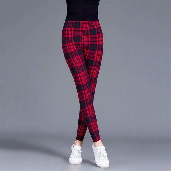 fitness print plaid leggins womens legging slim pencil pants push up elastic waist trousers, Black
fitness print plaid leggins womens legging slim pencil pants push up elastic waist trousers, Black