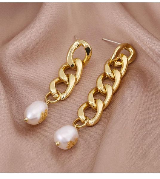 dangle & chandelier 2021 freshwater baroque pearl drop earring women jewelry 14kgf chain earrings natural earings gift, Silver
dangle & chandelier 2021 freshwater baroque pearl drop earring women jewelry 14kgf chain earrings natural earings gift, Silver