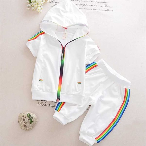 kid boy girl clothes sportswear summer fashion short sleeve colorful zipper hooded clothing for girls children outfit set 211104, White
kid boy girl clothes sportswear summer fashion short sleeve colorful zipper hooded clothing for girls children outfit set 211104, White