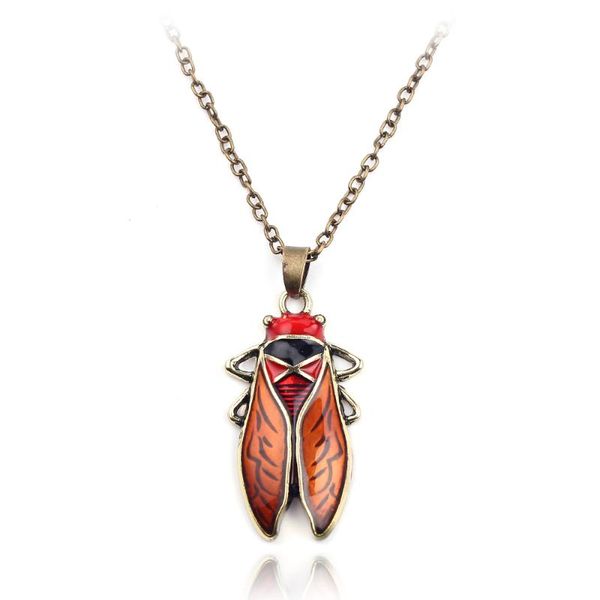 pendant necklaces vintage antique bronze tone insect necklace charm metal enamel cicada link chain women men accessories, Silver
pendant necklaces vintage antique bronze tone insect necklace charm metal enamel cicada link chain women men accessories, Silver