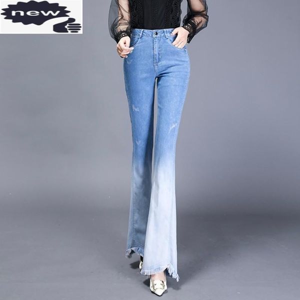spring women color panelled high waist denim flare long trousers female bell-bottomed pants casual tassels jeans women's, Blue
spring women color panelled high waist denim flare long trousers female bell-bottomed pants casual tassels jeans women's, Blue