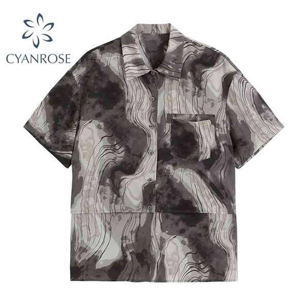 summer women's retro cardigan shirts or casual blouses pocket tie dye oversized streetwear trendy beach bf blusas 210515, White
summer women's retro cardigan shirts or casual blouses pocket tie dye oversized streetwear trendy beach bf blusas 210515, White