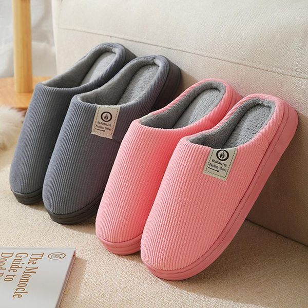 slippers 2021 women cotton slipper winter warm flat fur indoor home shoes men plush solid corduroy non-slip bedroom, Black
slippers 2021 women cotton slipper winter warm flat fur indoor home shoes men plush solid corduroy non-slip bedroom, Black