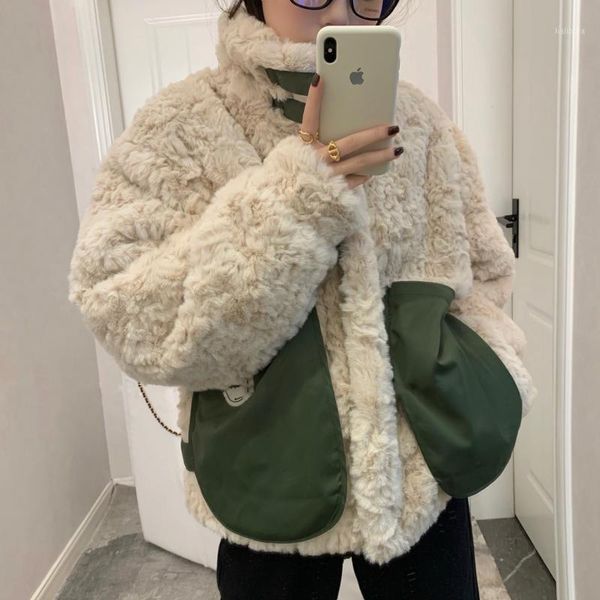 women's fur & faux winter sheep shearling coat womens one-piece lamb hair mid-length coats cotton warm femme outwear jackets y244, Black
women's fur & faux winter sheep shearling coat womens one-piece lamb hair mid-length coats cotton warm femme outwear jackets y244, Black