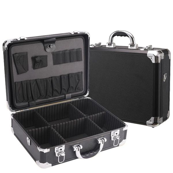 tool organizers toolbox portable aluminum alloy hardware repair case instrument box household storage w/tool bag and movable partition
tool organizers toolbox portable aluminum alloy hardware repair case instrument box household storage w/tool bag and movable partition