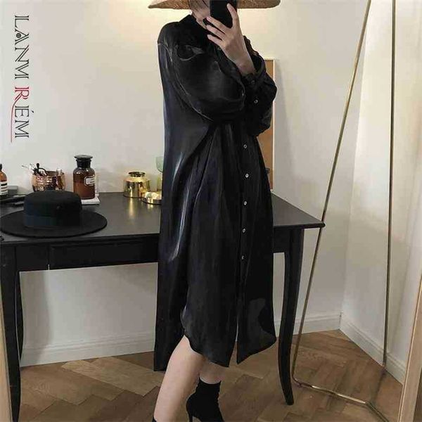 women black big size mid-long dress arrivals lapel neck long sleeve loose fit fashion spring autumn 2e1540 210526, Black;gray
women black big size mid-long dress arrivals lapel neck long sleeve loose fit fashion spring autumn 2e1540 210526, Black;gray