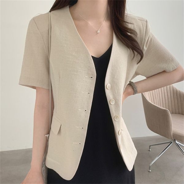 women's suits & blazers ol short sleeves coats femme new all-match plus size vintage streetwear high waist elegance solid summ, White;black
women's suits & blazers ol short sleeves coats femme new all-match plus size vintage streetwear high waist elegance solid summ, White;black